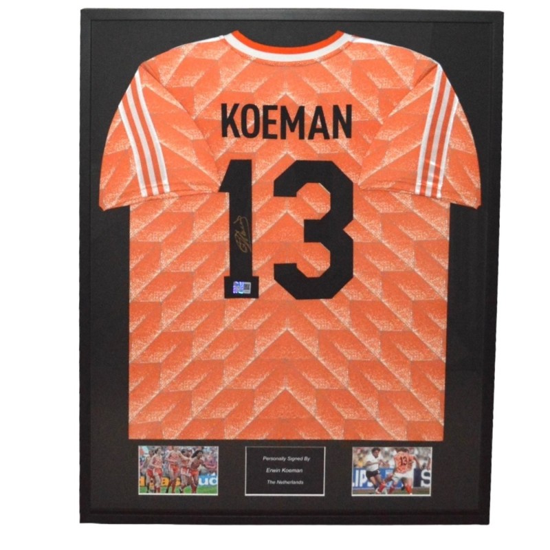 Maglia Erwin Koeman dell'Olanda 1988 firmata e incorniciata