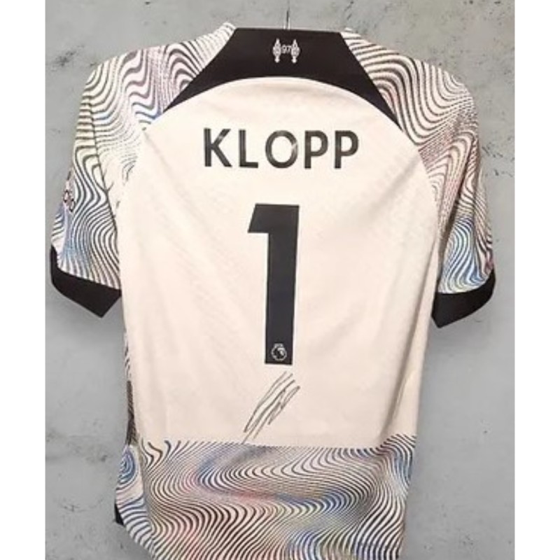 Jurgen Klopp's Liverpool 2022/23 Signed Official Player Issue Away Shirt