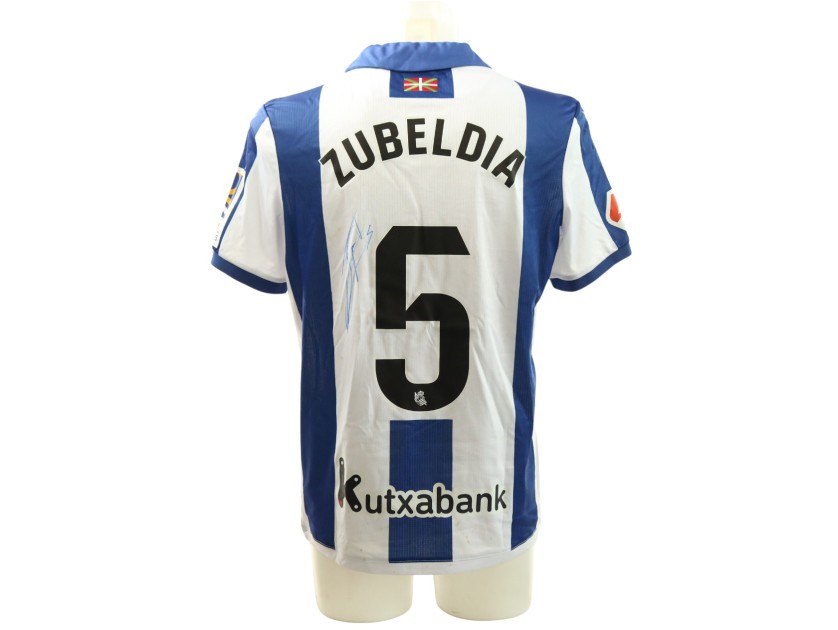 Zubeldia's Signed Unwashed Shirt, Real Sociedad vs Valladolid 2025