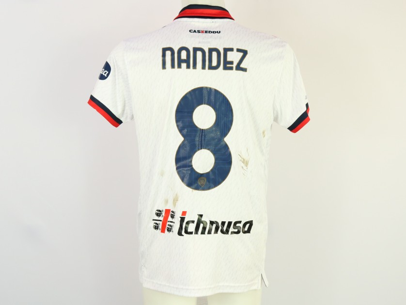 Maglia Nández unwashed Monza vs Cagliari 2024 "Keep Racism Out"