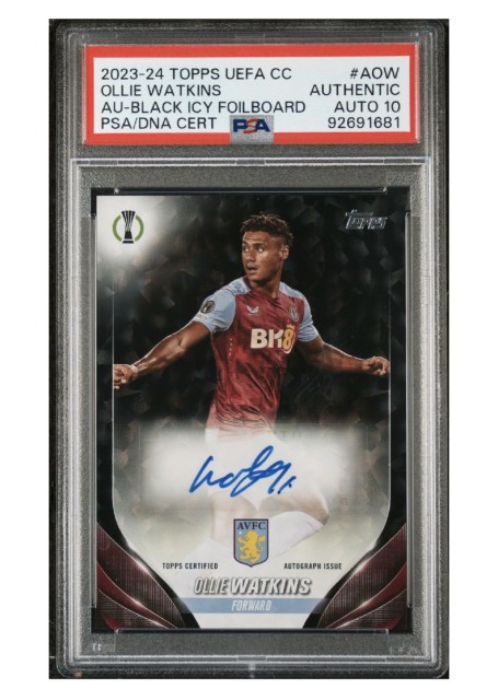 Ollie Watkins Signed Topps UCC Aston Villa Card