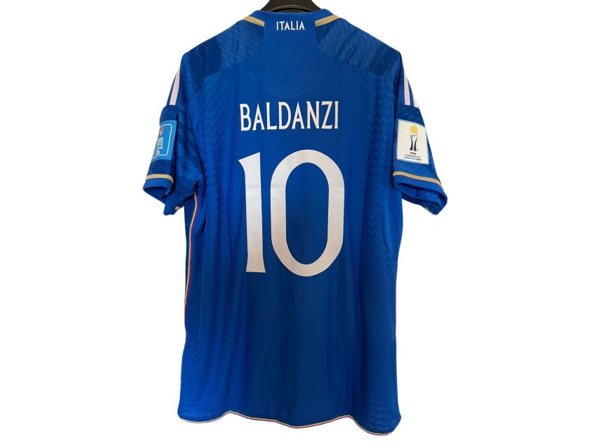 Baldanzi's Italy U20 Match Shirt, WC 2023