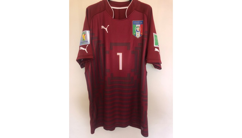 Buffon's Italy Signed Match Shirt, World Cup 2014 - CharityStars