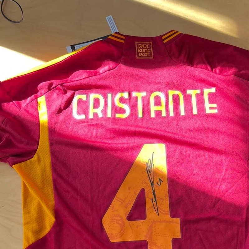 Cristante's Signed Official Roma Shirt, 2023/24