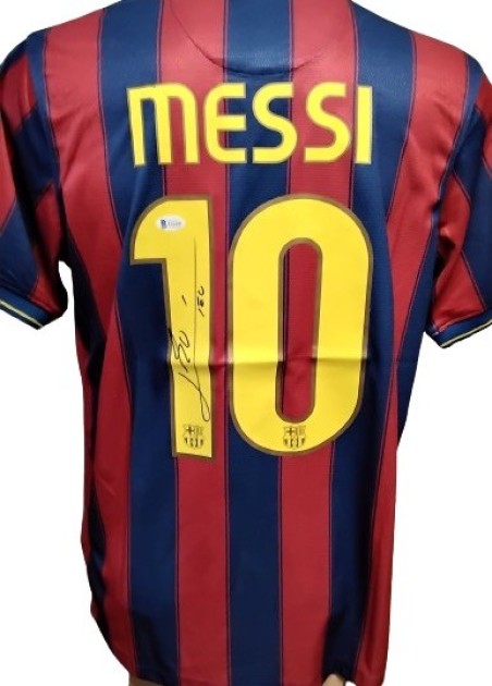 Maglia replica Messi Barcellona, 2010/11- Autografata