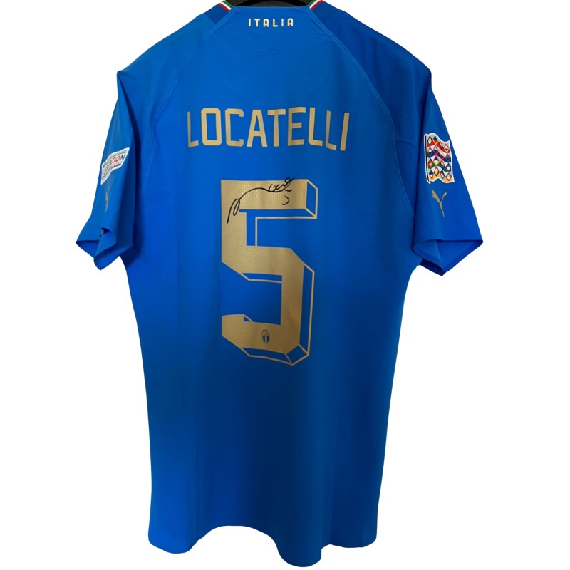 Maglia gara Locatelli, Italia vs Ungheria 2022 - Autografata