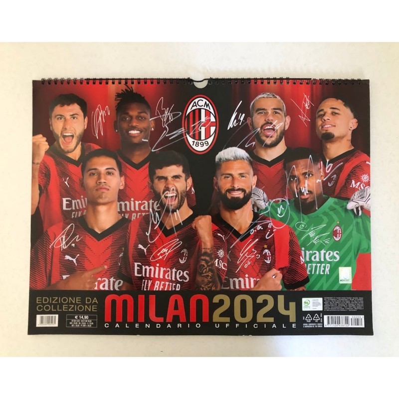 Official AC Milan Calendar, 2024 - Signed by the Players