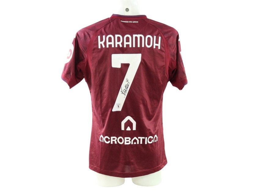 Karamoh's Signed Unwashed Shirt, Torino vs Cagliari 2025