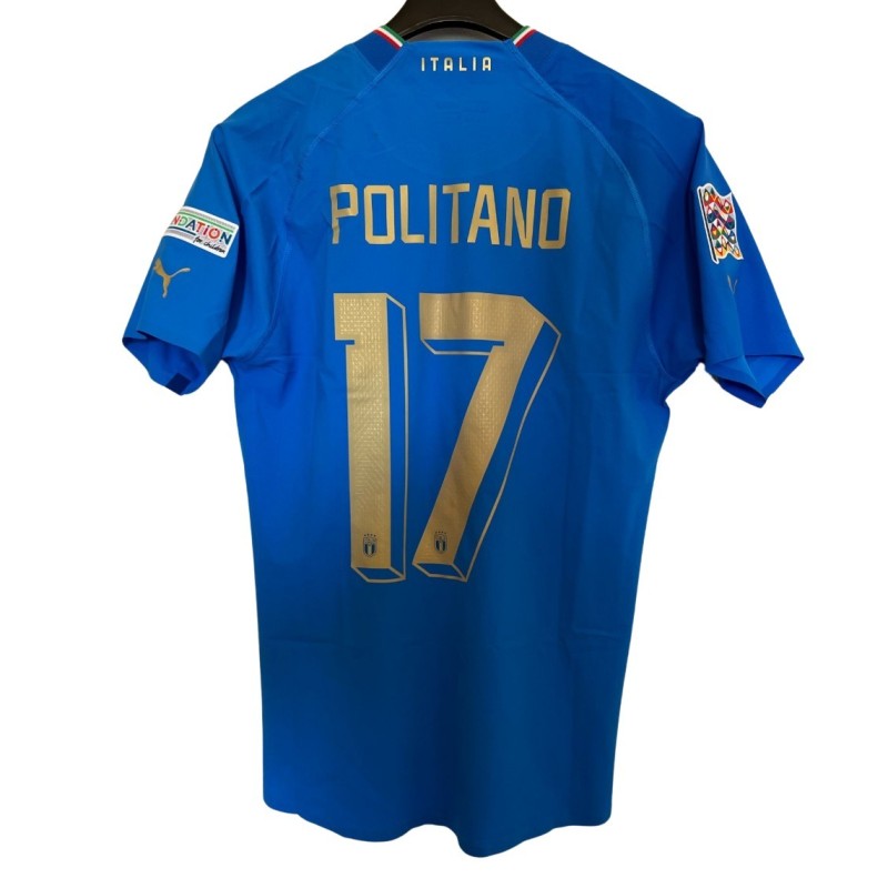 Politano's Match Shirt, Italy vs Germany 2022