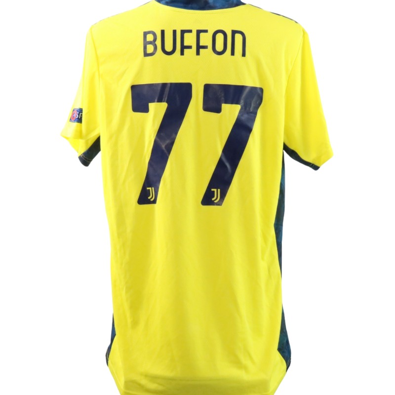 Buffon's Juventus Match-Issued Shirt, UCL 2020/21