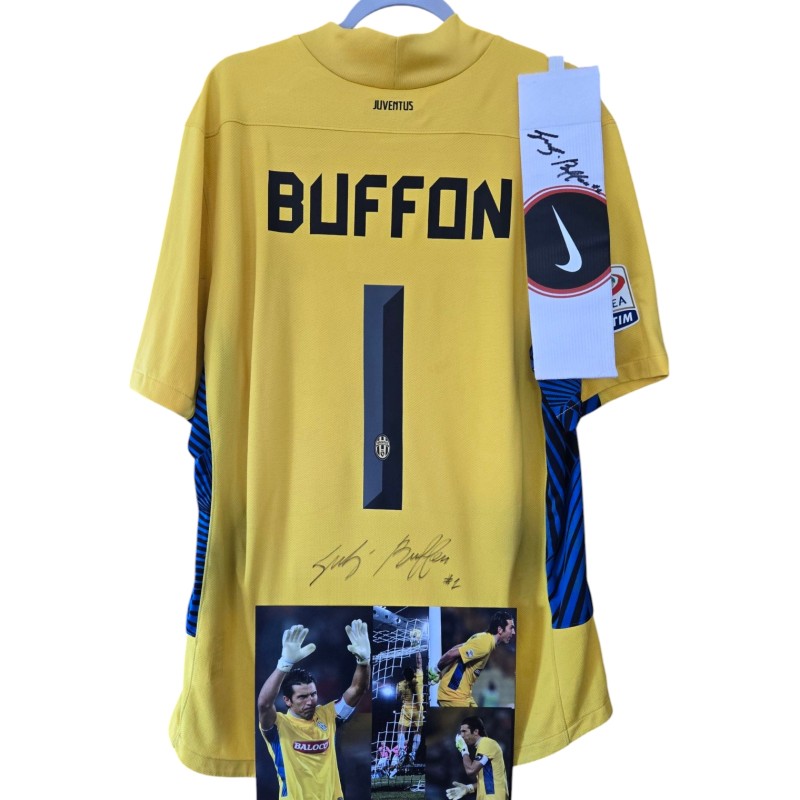 Maglia Gara Autografata Buffon Udinese vs Juventus + Fascia Gara Autografata, 2011