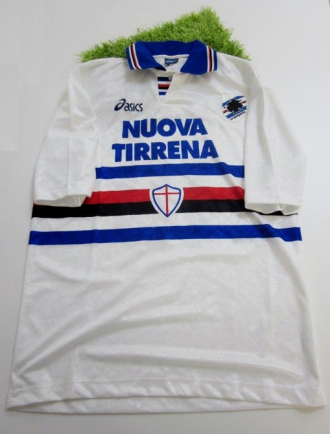 Sampdoria match issued/worn shirt by Roberto Mancini, Serie A 1995/1996