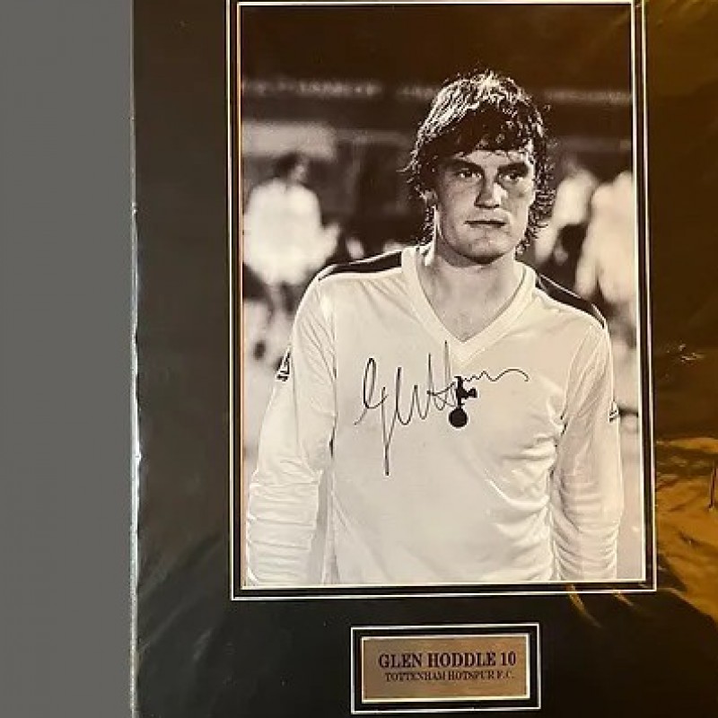 Glenn Hoddle Tottenham Hotspur Signed Mounted Autograph Cut