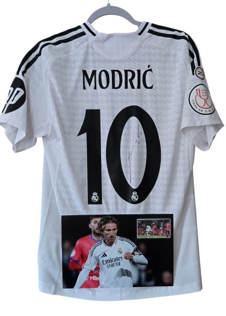 Maglia gara Modric Real Madrid, Copa Del Rey 2024/25 - Autografata