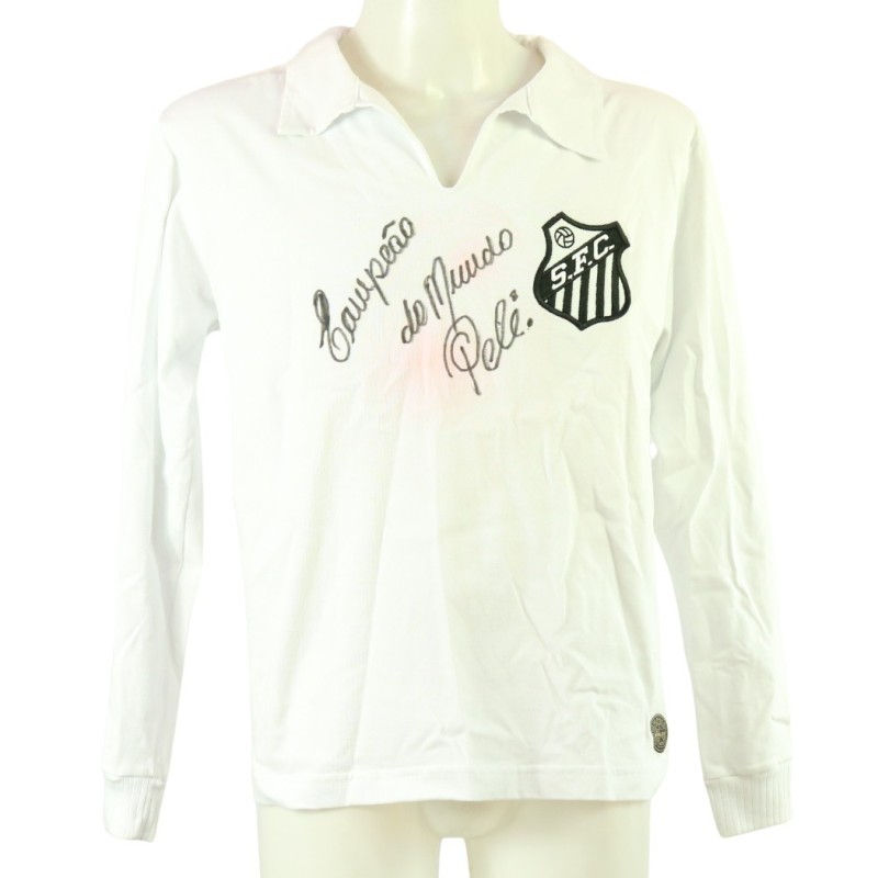 Pele's Signed Shirt, Santos FC authorized replica