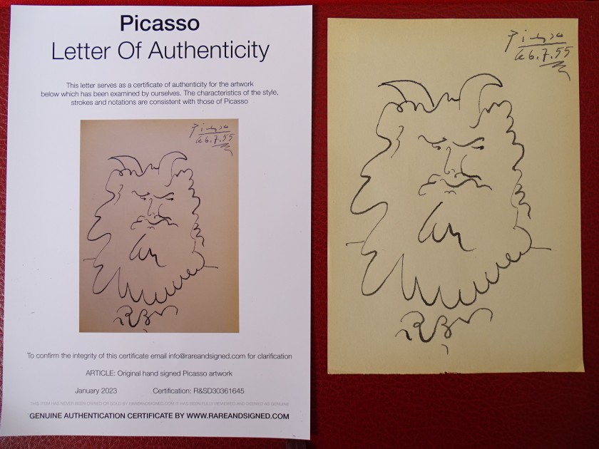 Pablo Picasso Signed Drawing