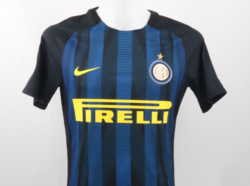 Joao Mario Inter Milan Match Worn Shirt, Serie A 2016/17 - UNWASHED