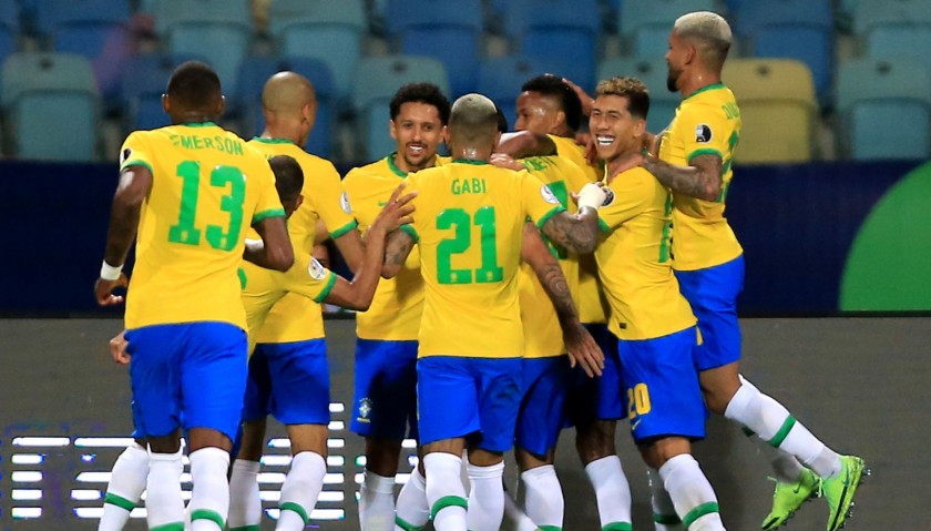 Douglas Luiz's Match Shirt, Brazil-Venezuela 2021