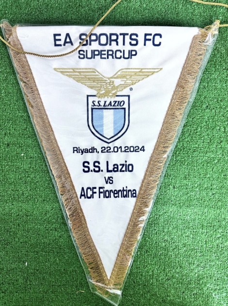 Lazio vs Fiorentina Issued Pennant, Italian Super Cup 2024