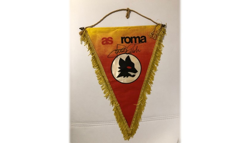 Official Roma Pennant - Signed by Bruno Conti