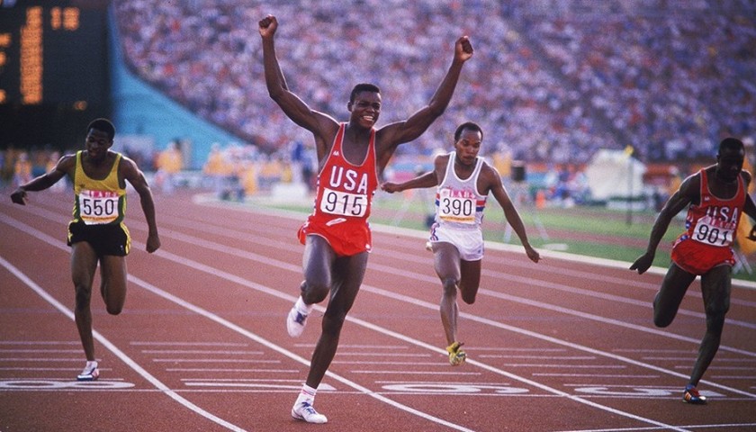 Carl Lewis Signed Athletic Bib