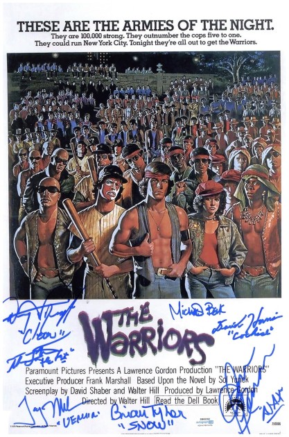 The Warriors Movie Cast Signed Poster