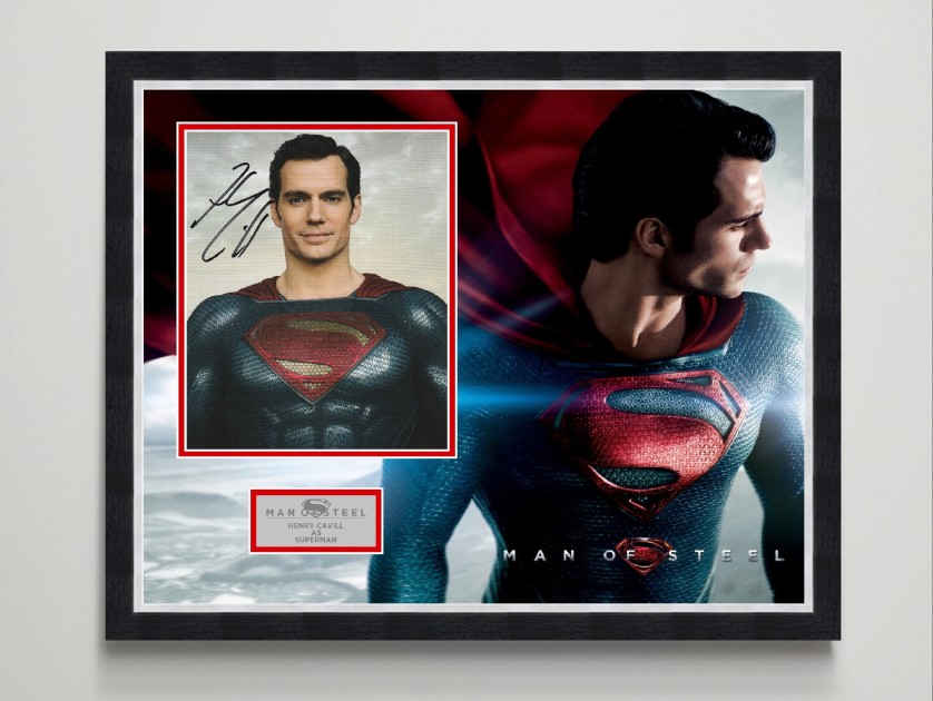 Henry Cavill Superman Uomo D'Acciaio Display Firmato