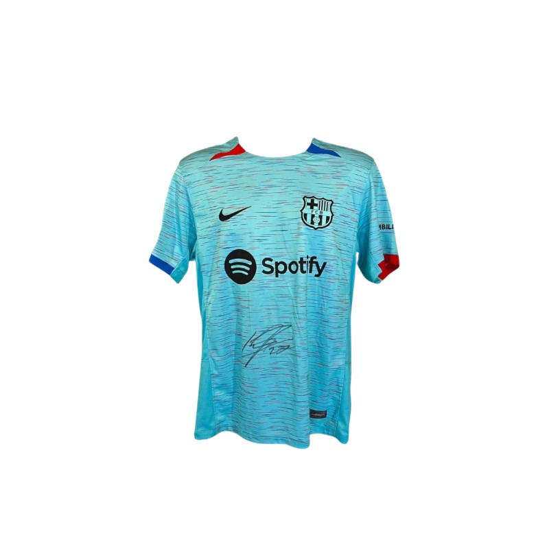 Lamine Yamal's FC Barcelona 2023/24 Signed and Framed Third Shirt