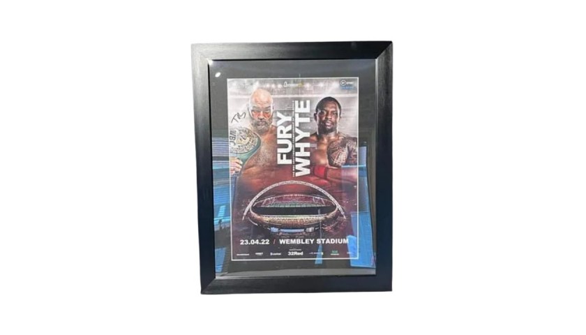 Tyson Fury Signed and Framed Fury v White Official Fight Poster