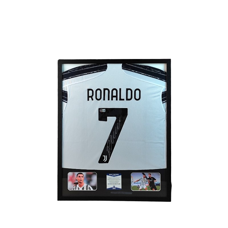Cristiano Ronaldo's Juventus Signed Shirt in a Deluxe High-Quality Frame