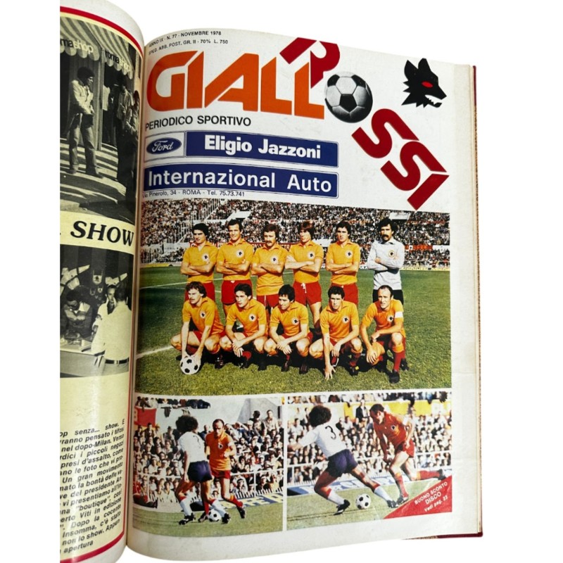 Vintage Mixed Bound Volumes of “Roma Giallorossa” Magazine, 1977-1978