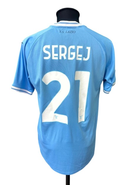 Sergej's Match-Worn Signed Shirt, Lazio vs Hellas Verona 2023