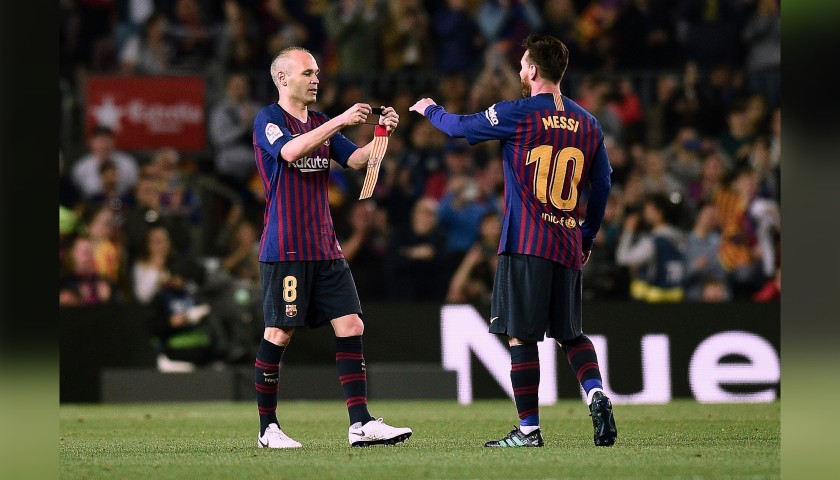 Messi's Barcelona Match Shirt, Iniesta Last Match 2018