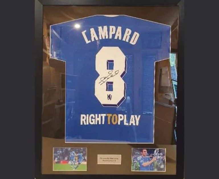 Frank Lampard's Chelsea 2012 Champions League Final Signed and Framed Shirt 