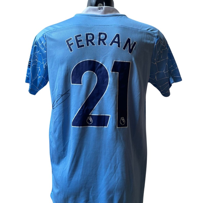 Ferran Manchester City Shirt, replica 2020/21 - Signed with video proof