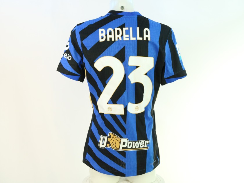 Barella's Inter Unwashed Match-Issued Shirt 2024/25