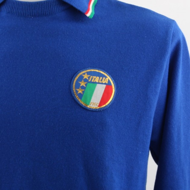 Match worn Collovati shirt, Italy-Portugal friendly match 4/3/1985