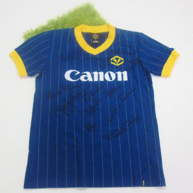Hellas Verona official shirt, season '84-'85 - signed by the winner of the Italy Championship