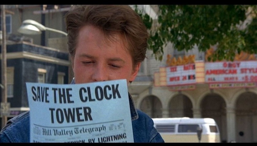 Back to the Future - Save The Clock Tower Flyer Signed by Claudia Wells