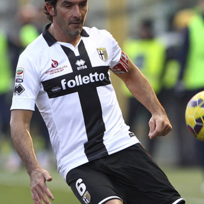 Lucarelli Parma match worn shirt, Parma-Hellas Verona Serie A 2014/2015