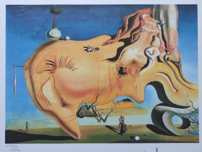 "The Great Masturbator" Lithograph Signed by Salvador Dalí