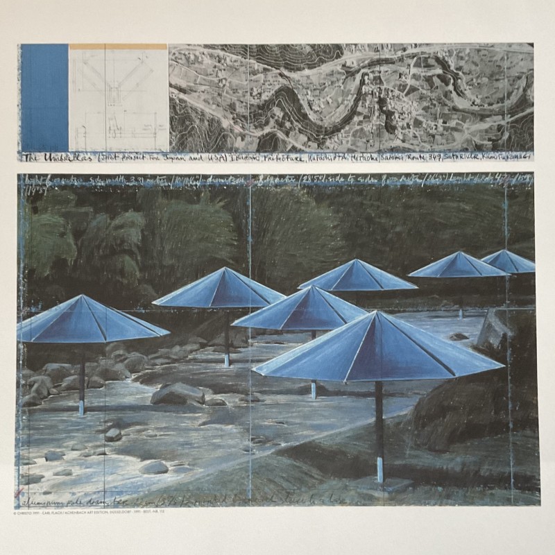 "The Umbrellas, Joint Project for Japan and U.S.A." by Christo