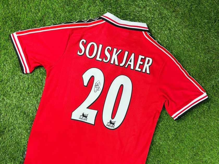 Ole Gunnar Solskjaer Signed Manchester United 1999 Home Football Shirt 