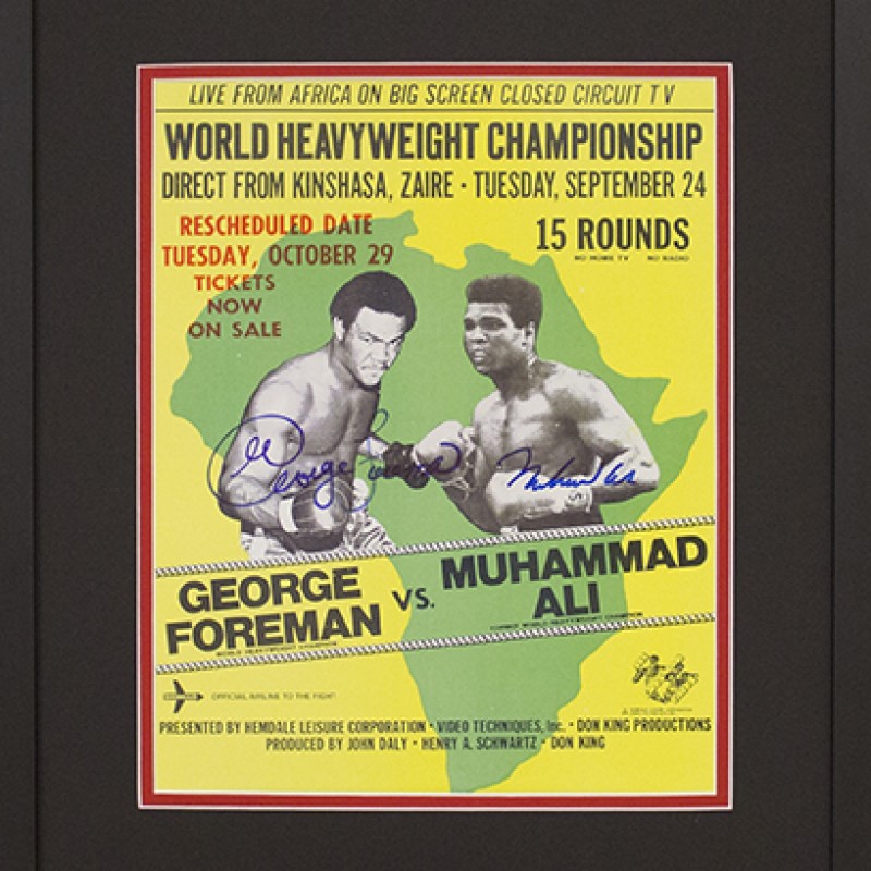 Muhammed Ali vs. George Foreman Signed Championship Fight Night Poster
