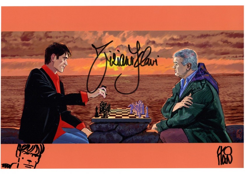 Photograph Signed by Angelo Stano and Tiziano Sclavi - Dylan Dog