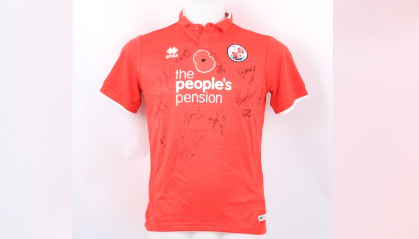 Crawley Town Official Poppy Shirt Signed by the Team