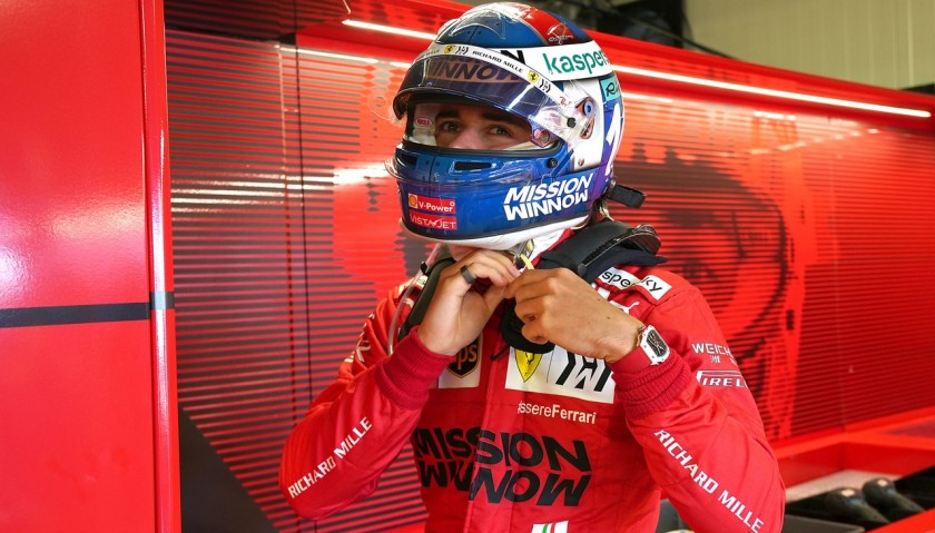 Ferrari Mini Helmet, GP Monaco 2021 - Signed by Charles Leclerc