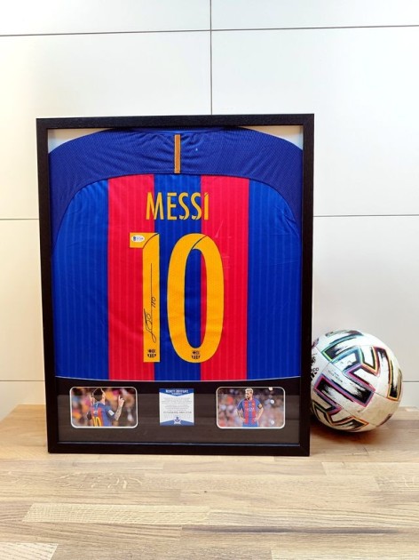 Maglia Messi Barcellona, 2016/17 - Autografata e incorniciata
