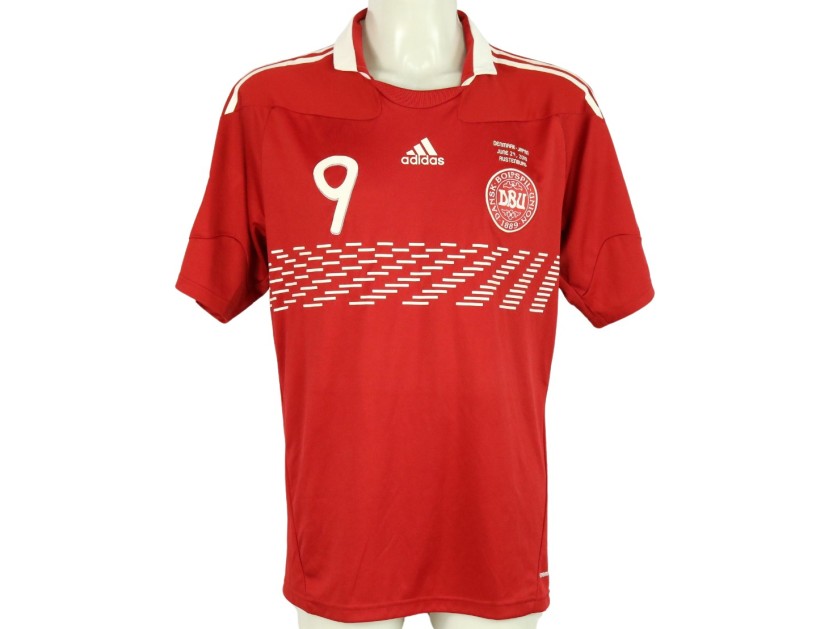 2010年南アフリカ大会着用 デンマーク代表 ユニフォーム ヨンダール・トマソン Tommason's Signed Match Shirt, Denmark vs Japan WC 2010 - CharityStars