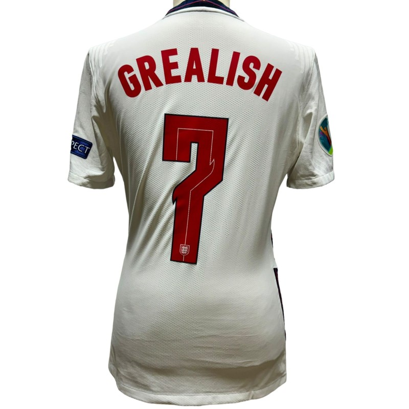 Grealish's Match-Issued Shirt, England vs Germany EURO 2020